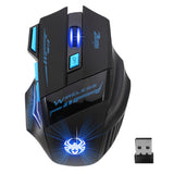 For ZELOTES F-14 2.4GHz Wireless Gaming Mouse 2400DPI 7 Buttons USB LED Optical Computer Mouse For PC Desktop Laptop Gamer F-22